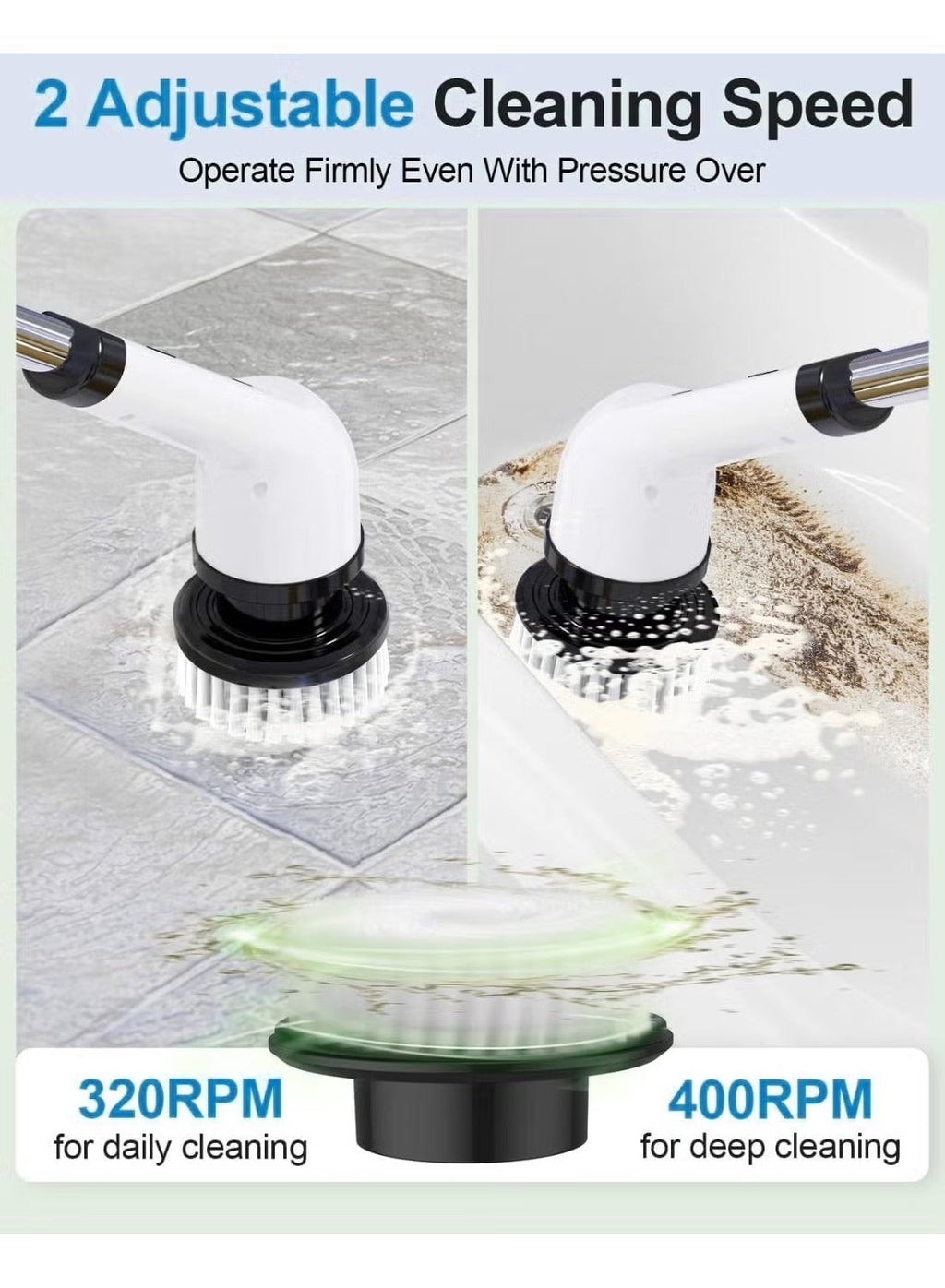 Multi-Surface Cordless Spin Cleaning Brush
